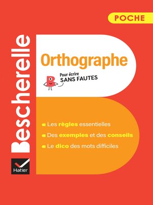 cover image of Bescherelle--Orthographe (poche)